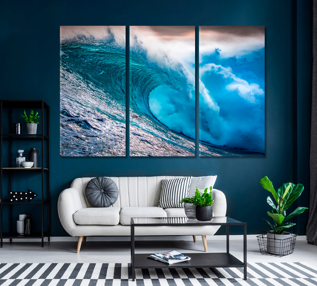 Huge Wave Crashing Canvas Print ArtLexy   