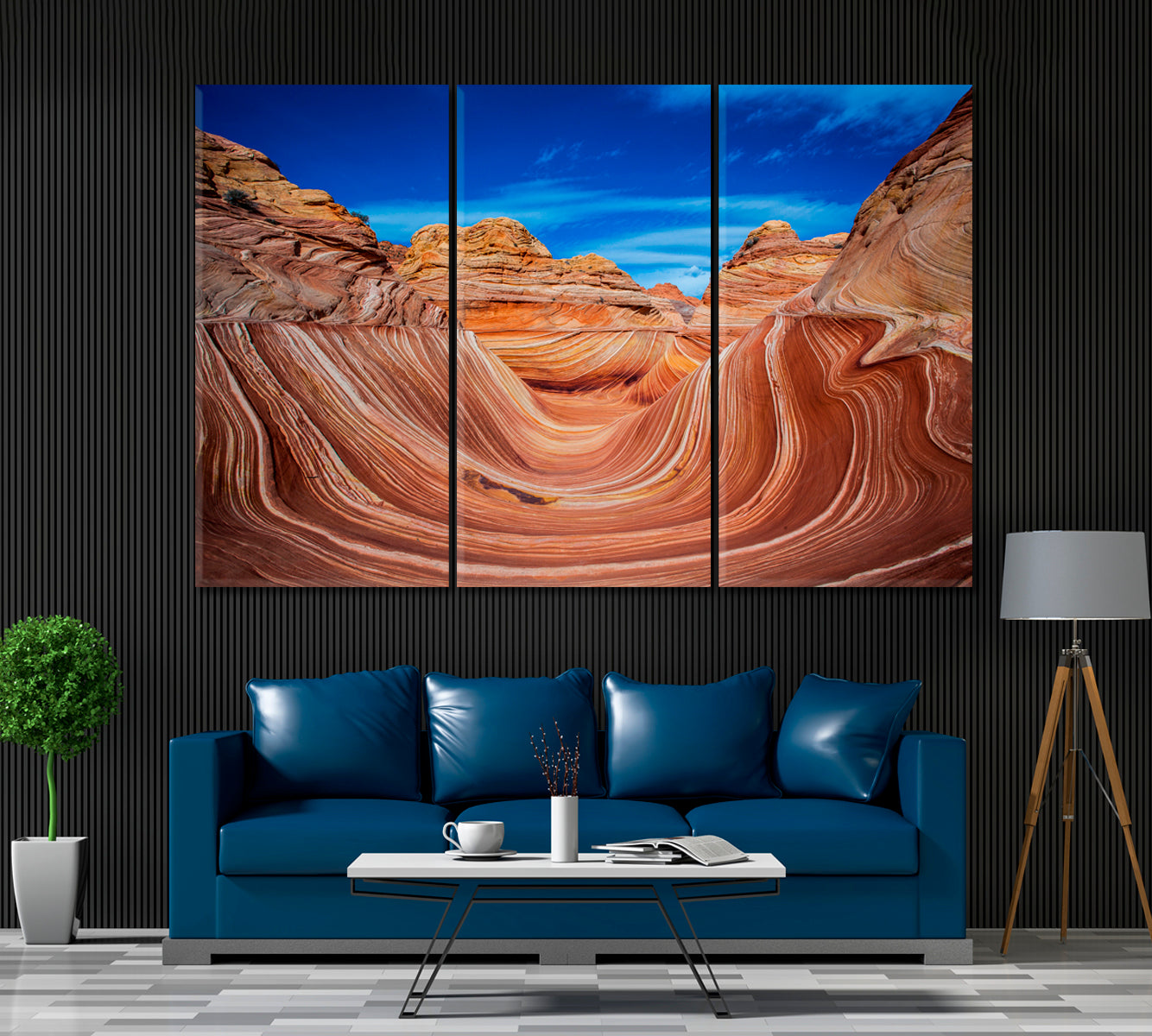 North Coyote Butte Arizona Canvas Print ArtLexy 3 Panels 36"x24" inches 