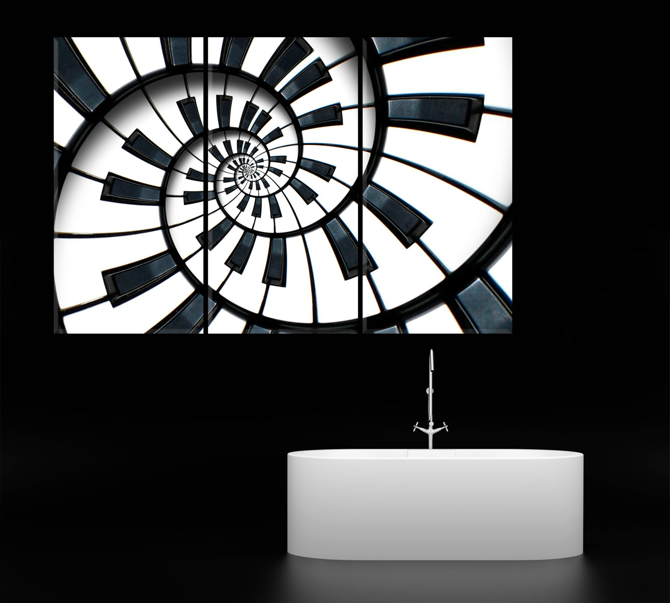 Abstract Piano Keyboard Spiral – ArtLexy