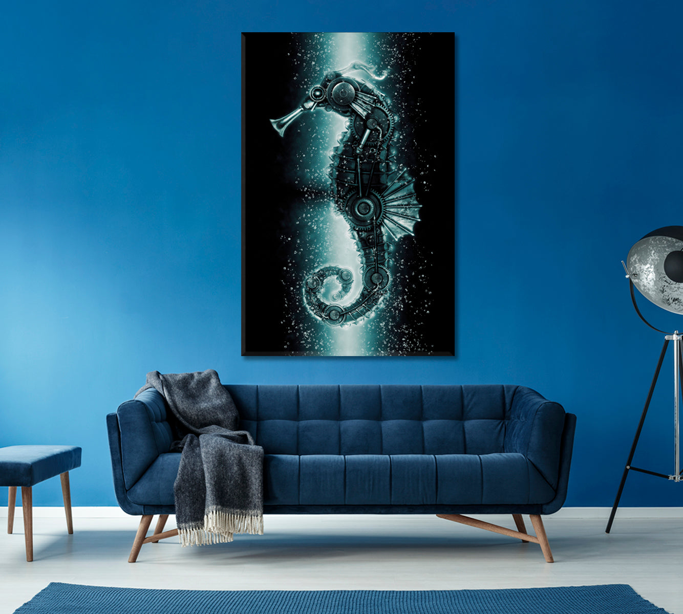 Steampunk Mechanical Seahorse Canvas Print ArtLexy   