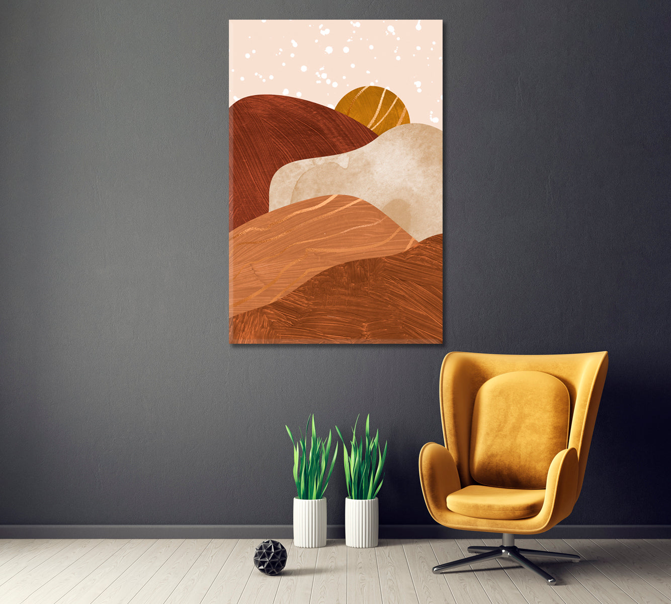 Abstract Mountain Landscape Canvas Print ArtLexy   