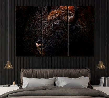 Amazing Bison Portrait Canvas Print ArtLexy   
