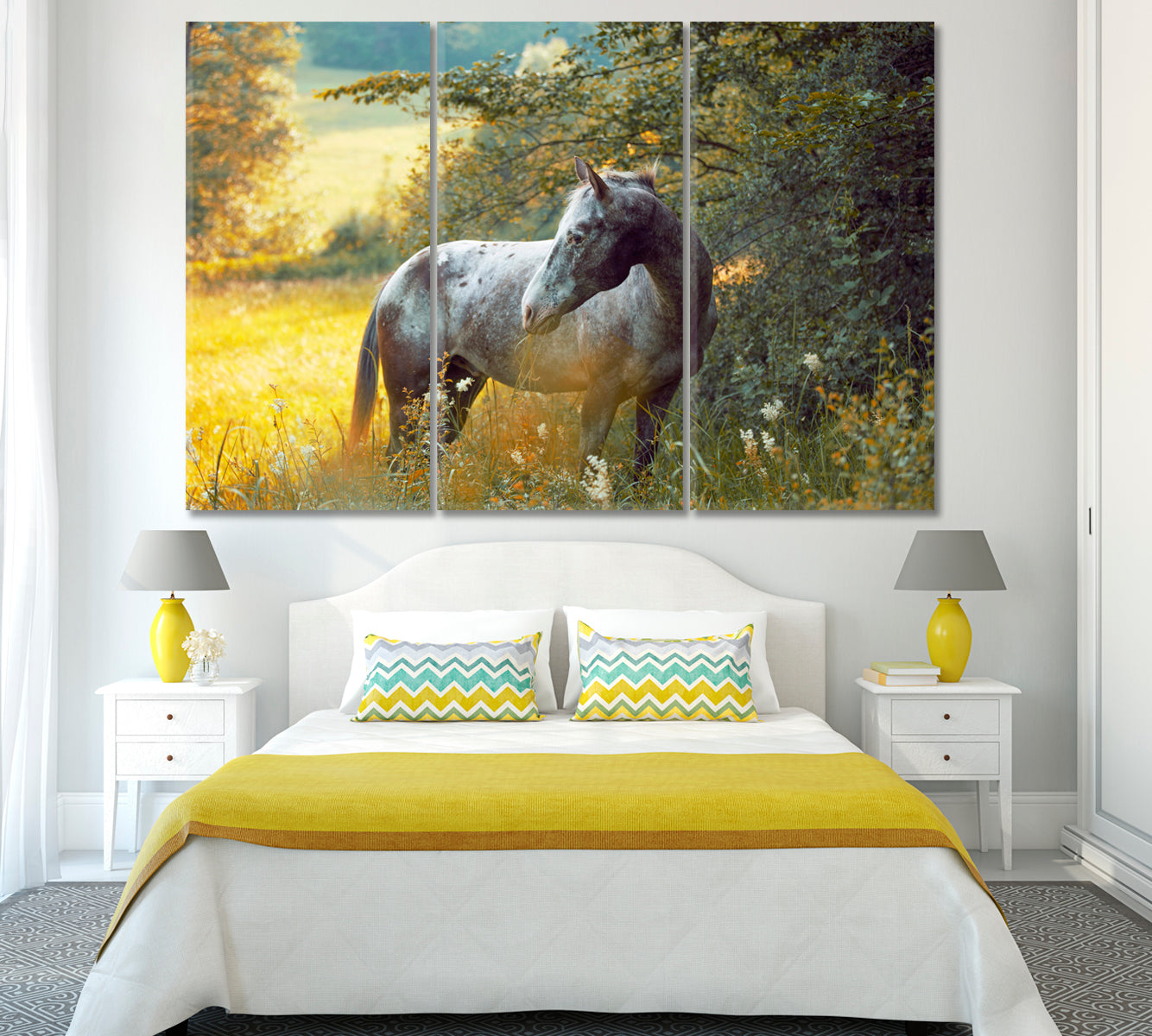 Appaloosa Horse Canvas Print ArtLexy 3 Panels 36"x24" inches 