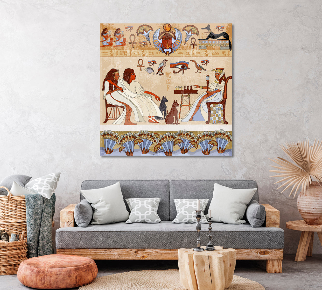 Ancient Egypt Murals Canvas Print ArtLexy   