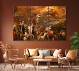 Crossing of the Red Sea Canvas Print ArtLexy 3 Panels 36"x24" inches 