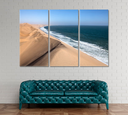 Sandwich Bay Namibia Canvas Print ArtLexy 3 Panels 36"x24" inches 