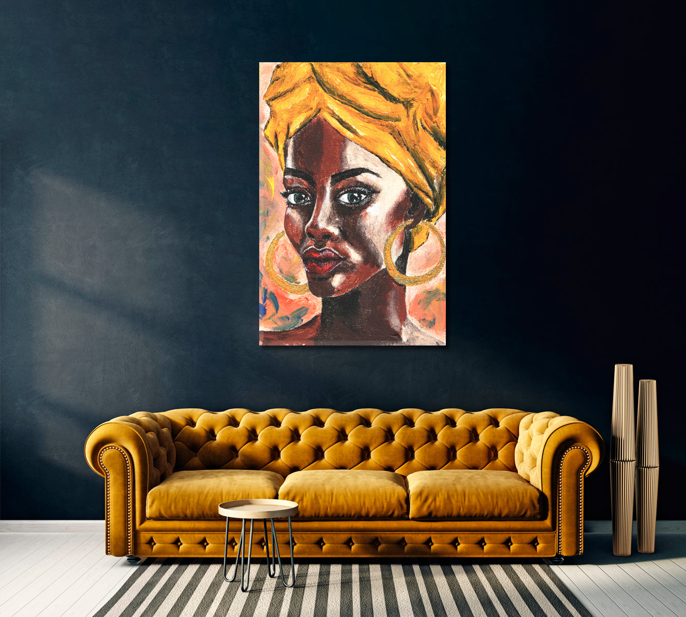 African Woman in Turban Canvas Print ArtLexy   