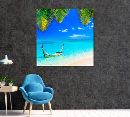 Hammock in Ocean Canvas Print ArtLexy   
