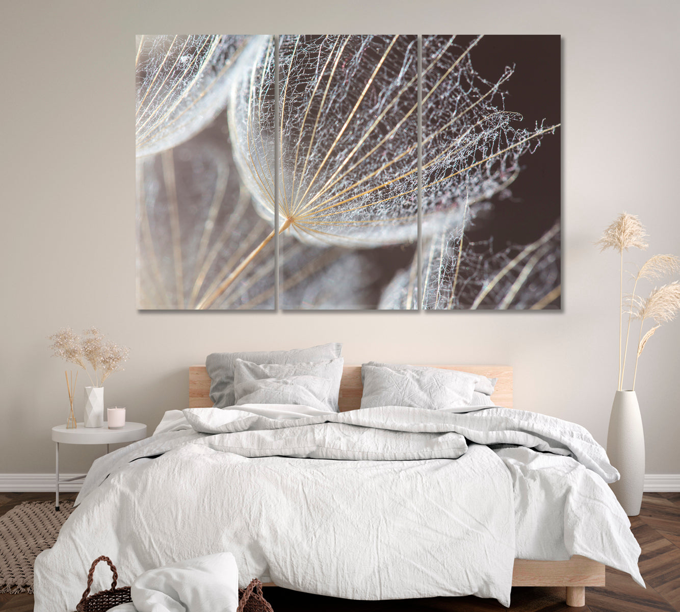 Dandelion Seed Canvas Print ArtLexy 3 Panels 36"x24" inches 