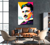 Portrait of Nikola Tesla Canvas Print ArtLexy   