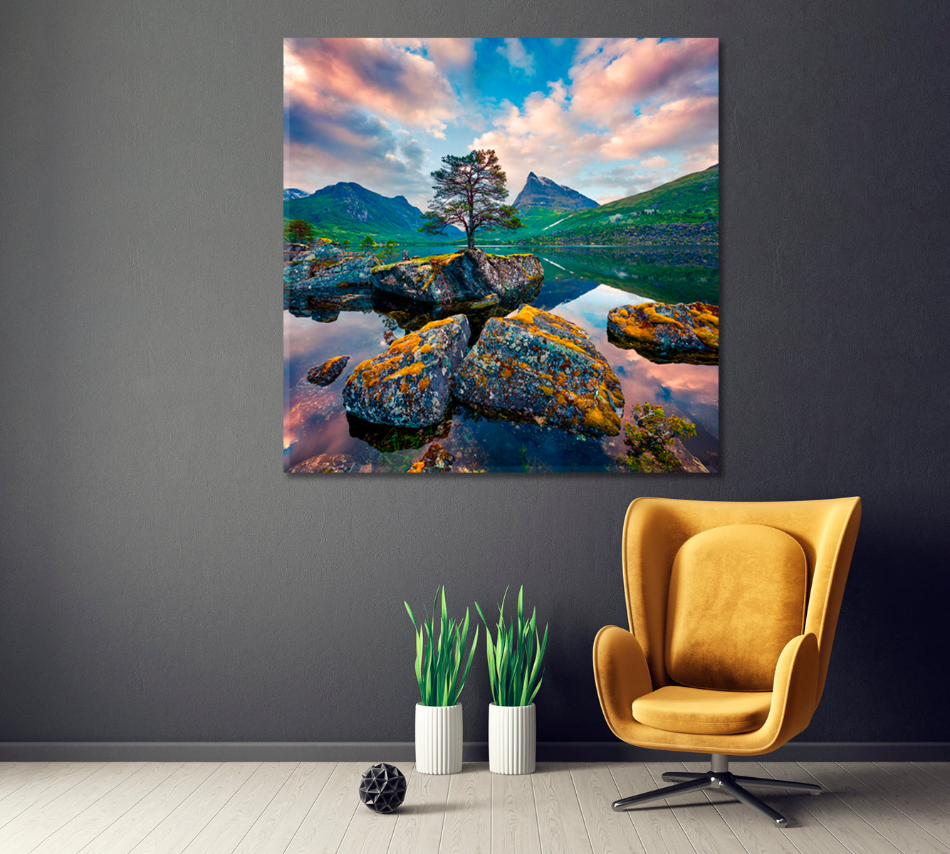 Innerdalsvatna Lake Norway Canvas Print ArtLexy   