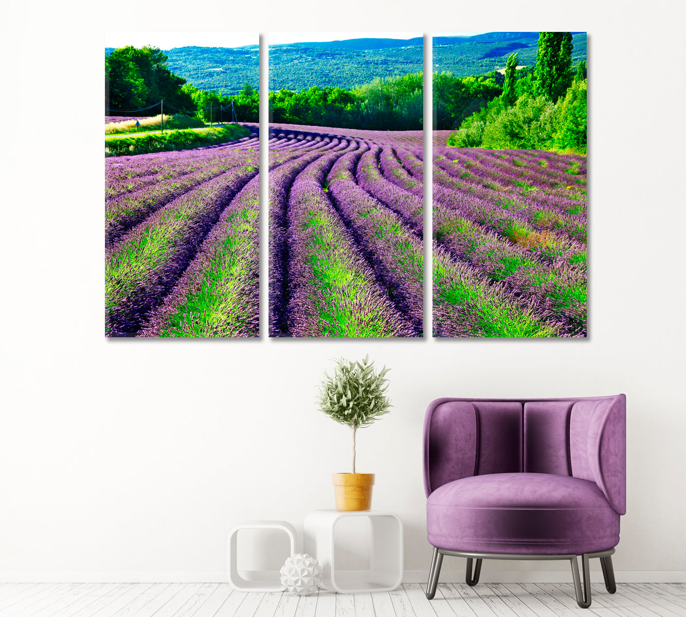 Lavender Fields in Provence France Canvas Print ArtLexy   