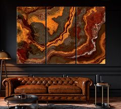 Curly Marble Pattern Canvas Print ArtLexy 3 Panels 36"x24" inches 