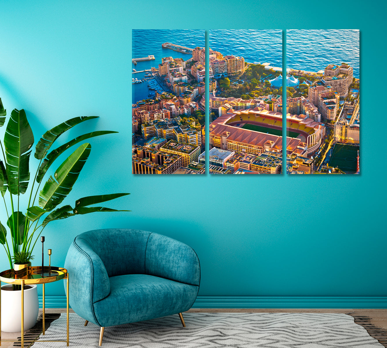 Fontvieille Waterfront Principality of Monaco Canvas Print ArtLexy   