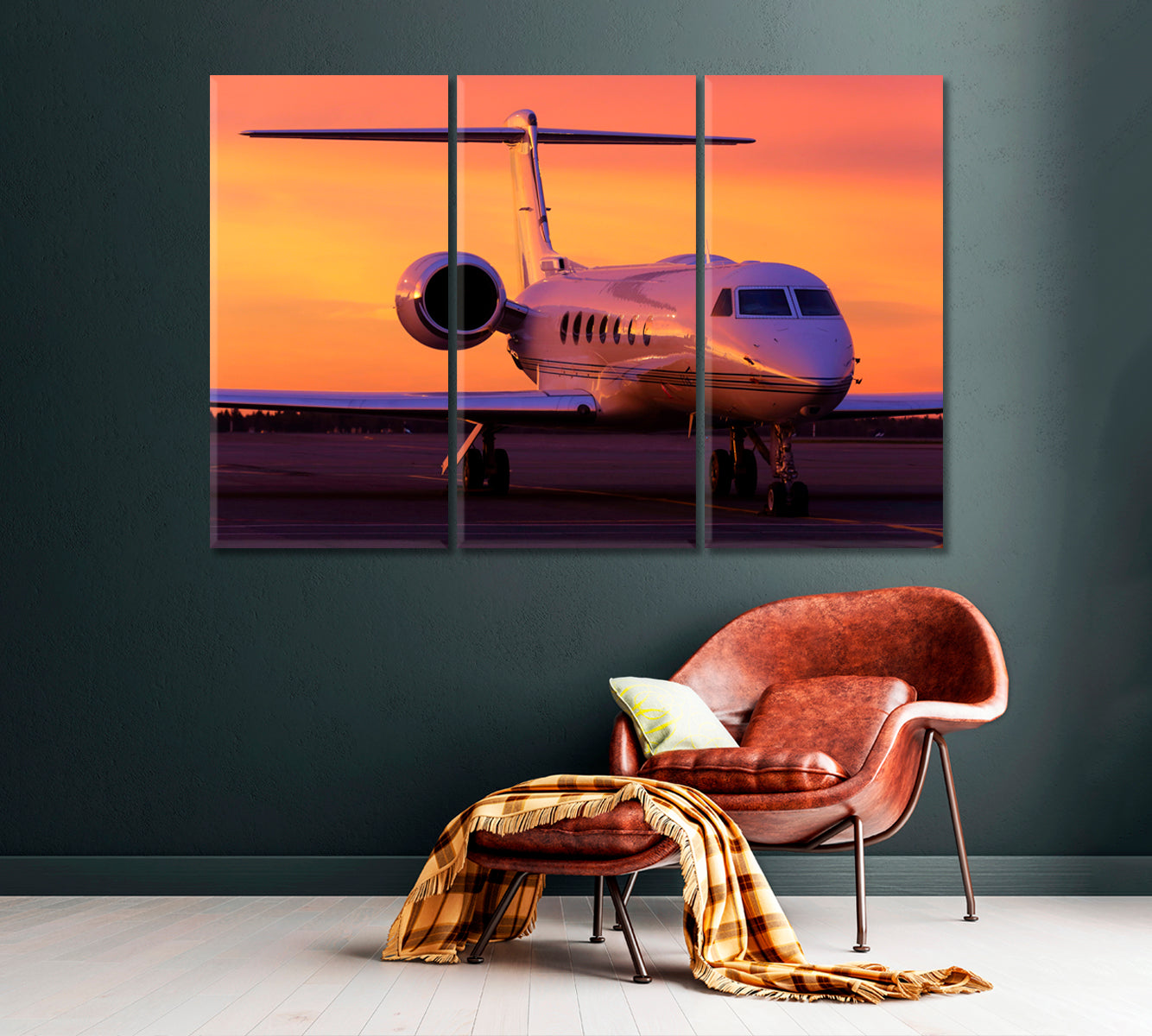 Modern Luxury Private Jet Canvas Print ArtLexy   