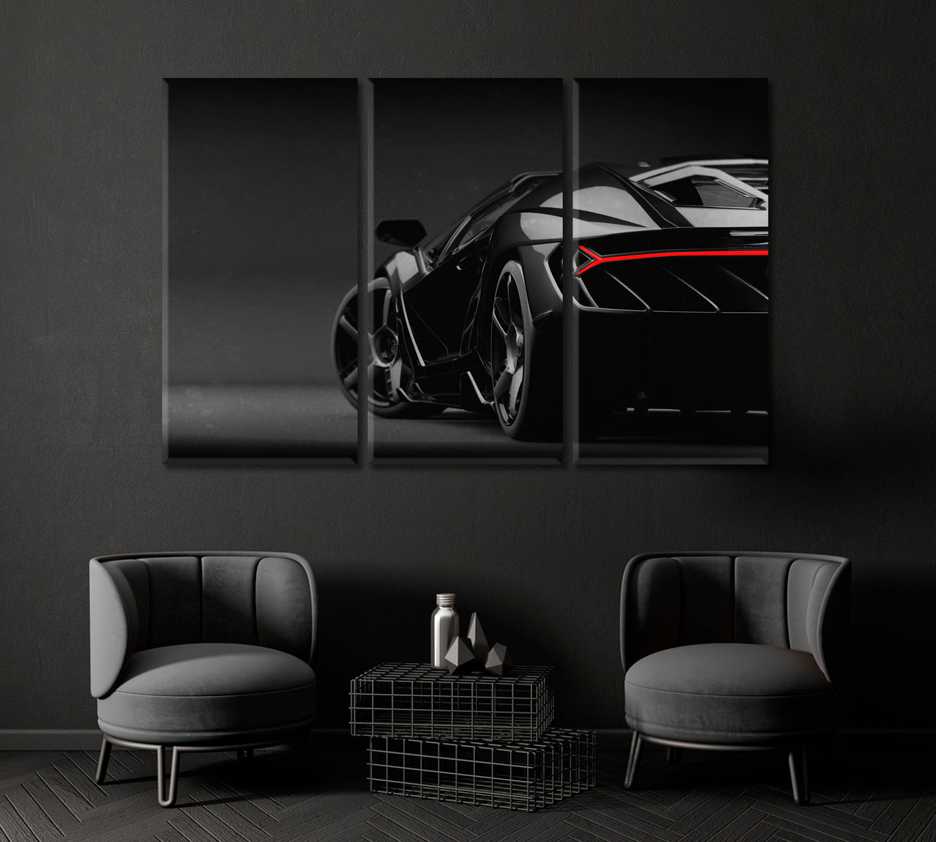 Black Sports Car Canvas Print ArtLexy   
