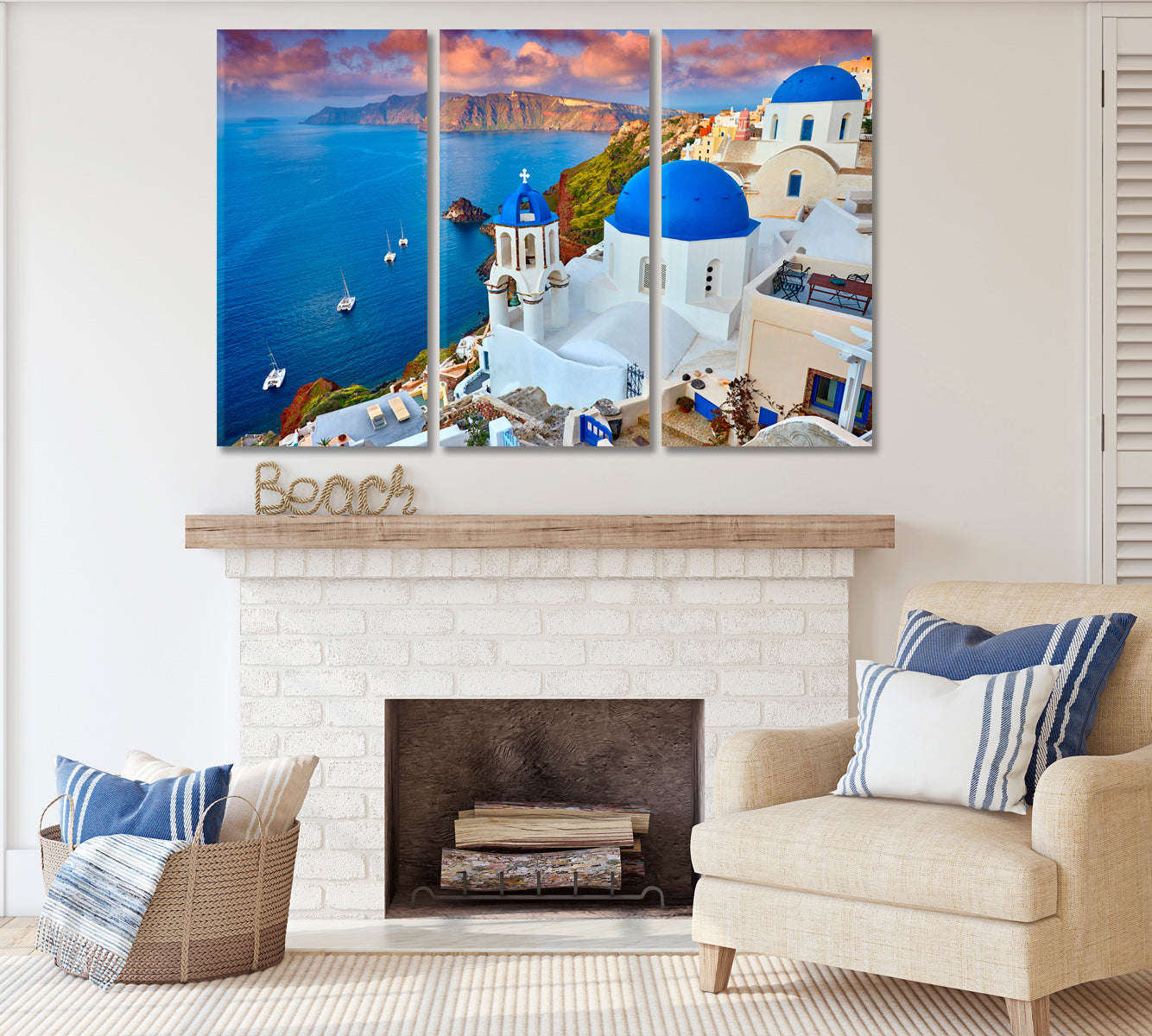 Fira Town Santorini Island Greece Canvas Print ArtLexy   