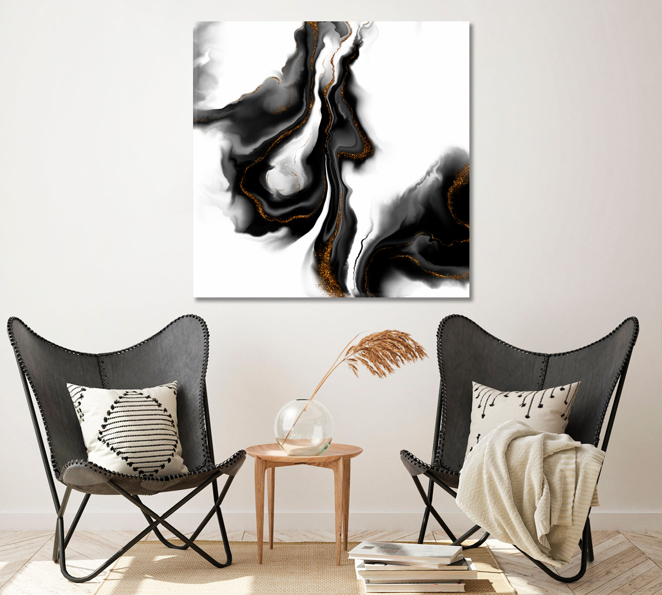Luxury Creative Black Abstract Pattern Canvas Print ArtLexy   
