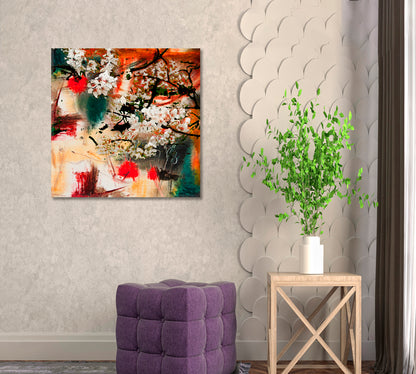 Abstract Spring Flowers Canvas Print ArtLexy   