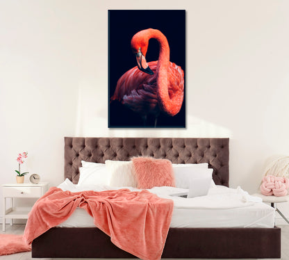Pink Flamingo Portrait Canvas Print ArtLexy   