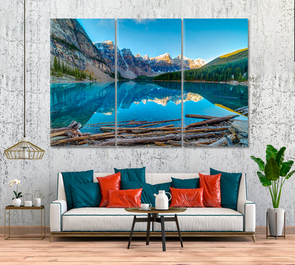 Banff National Park Alberta Canada Canvas Print ArtLexy 3 Panels 36"x24" inches 