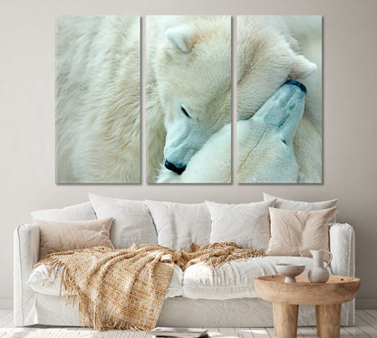 Two Polar Bears Canvas Print ArtLexy   