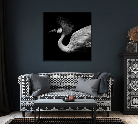 Beautiful Bird Black & White Canvas Print ArtLexy   