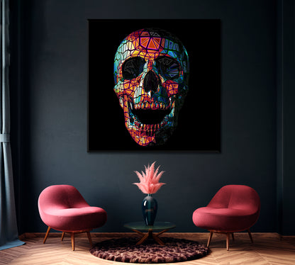 Colorful Skull Canvas Print ArtLexy   