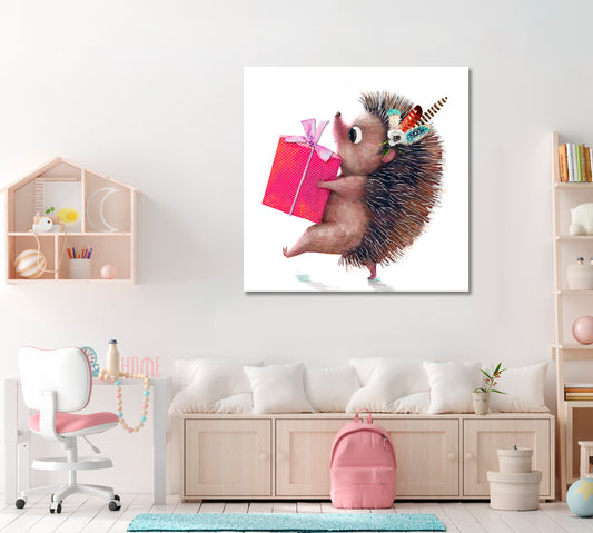 Baby Hedgehog Canvas Print ArtLexy 1 Panel 12"x12" inches 