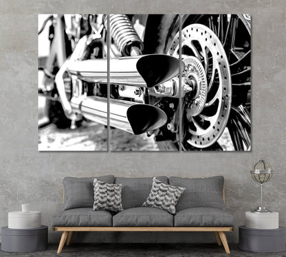American Chopper Motorcycle Canvas Print ArtLexy 3 Panels 36"x24" inches 