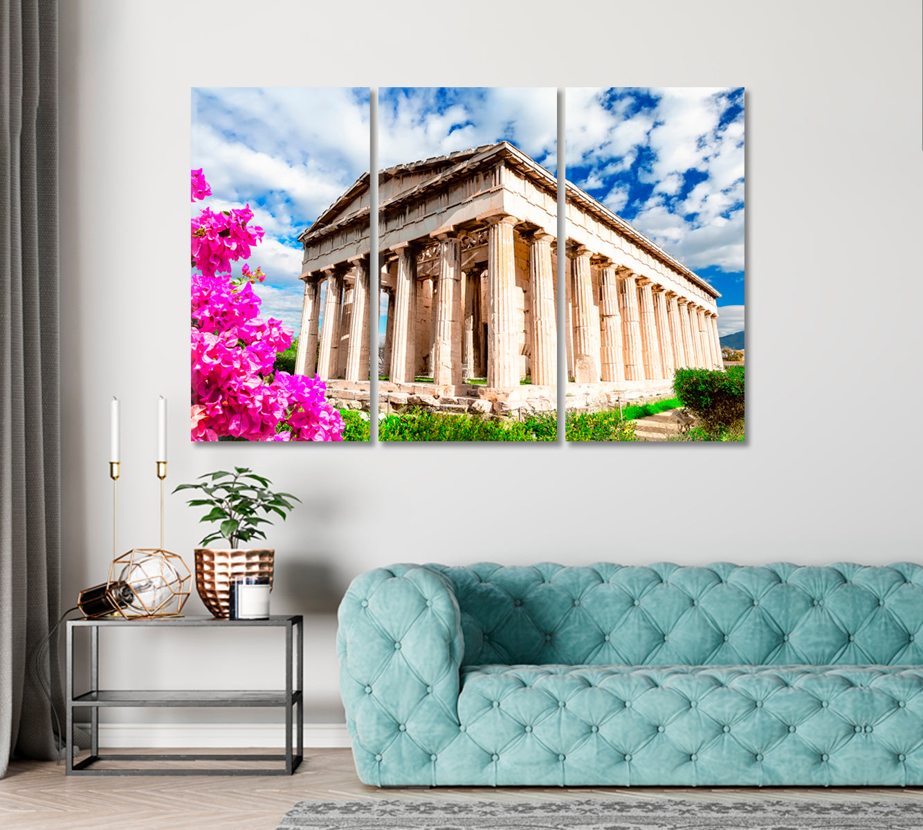 Ancient Greek Ruins Temple of Hephaestus Athens Greece Canvas Print ArtLexy   
