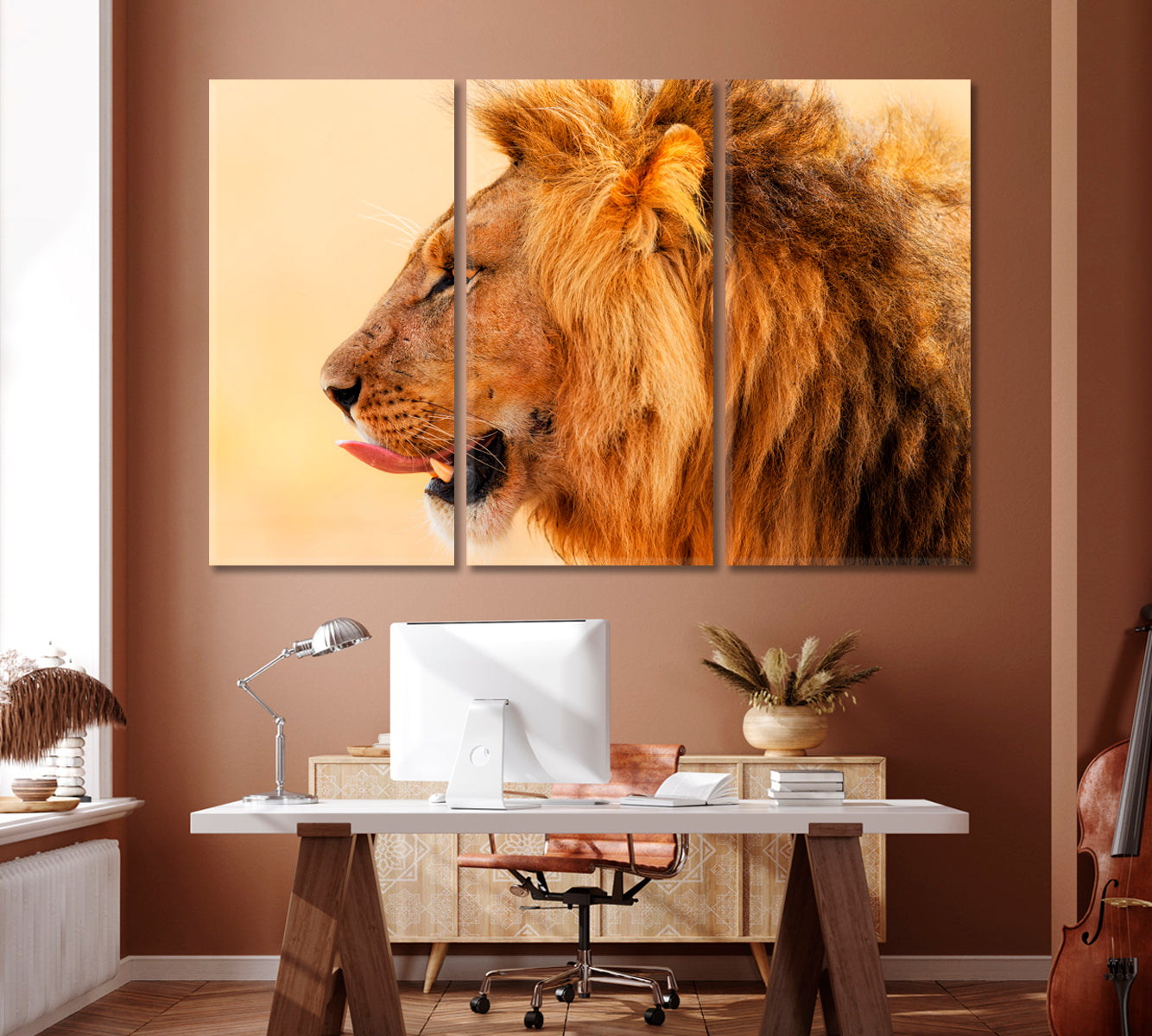 Big Lion in Masai Mara Kenya Canvas Print ArtLexy   