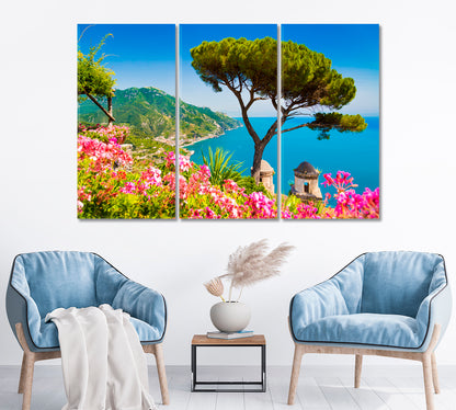 Amalfi Coast with Gulf of Salerno Campania Italy Canvas Print ArtLexy   