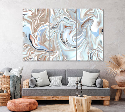 Liquid Marble Canvas Print ArtLexy 3 Panels 36"x24" inches 