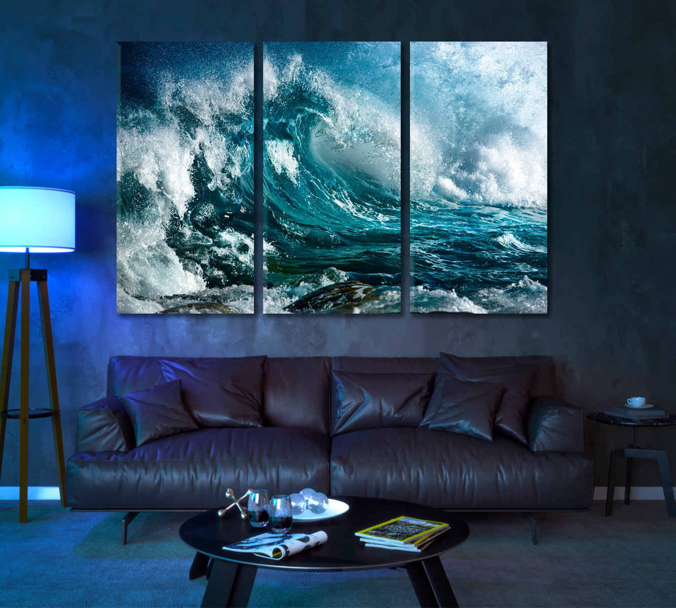 Ocean Waves Crashing Canvas Print ArtLexy   