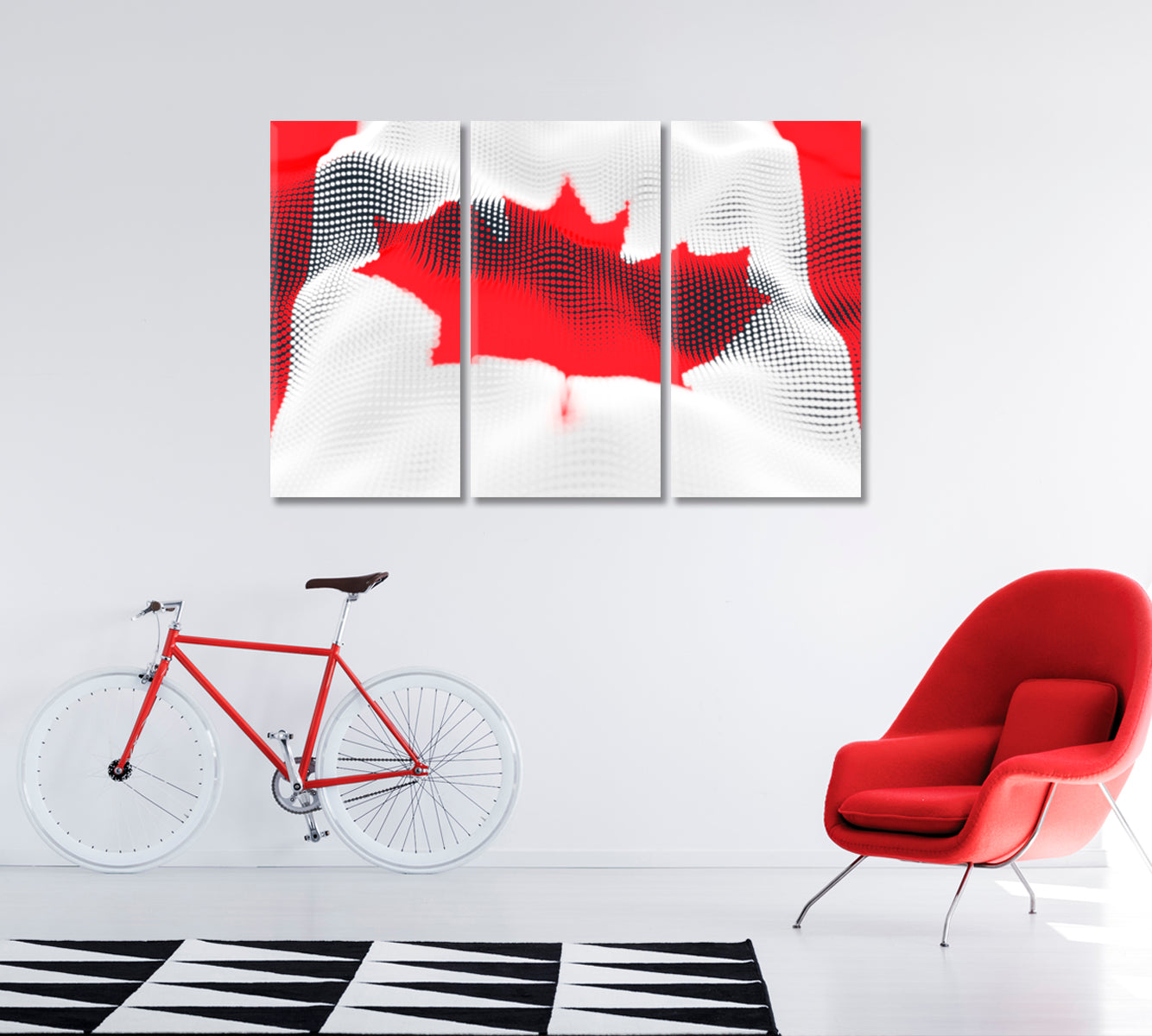 Abstract Canada Flag Canvas Print ArtLexy   