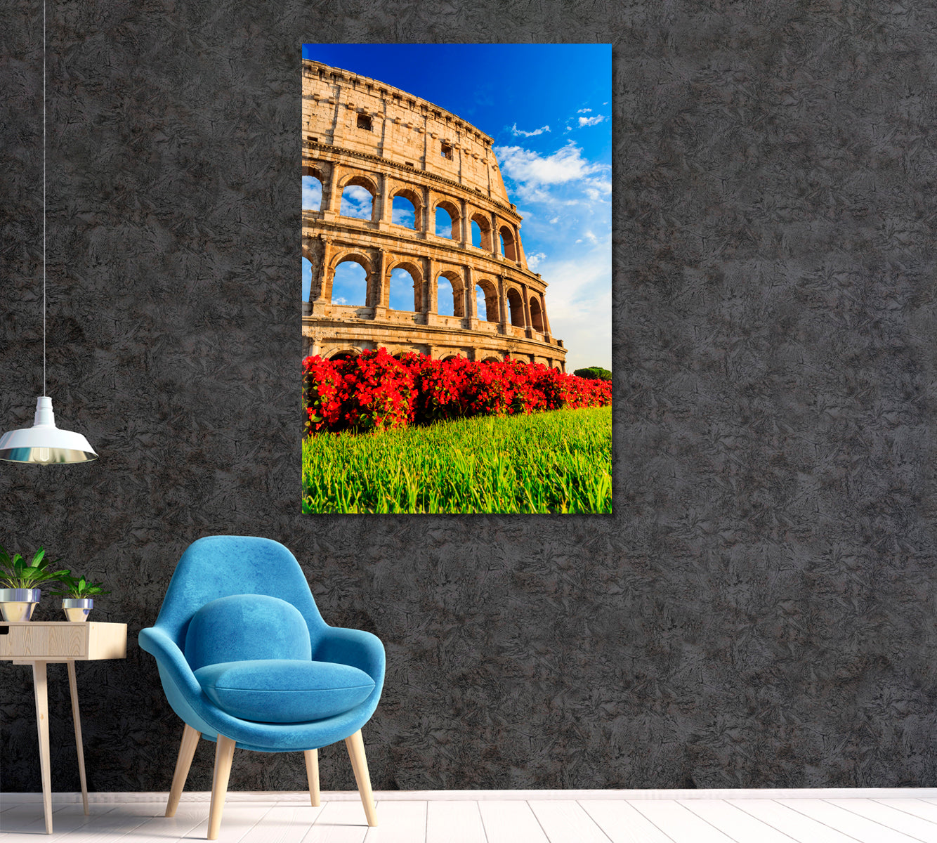 Colosseum in Rome at Summer Italy Canvas Print ArtLexy   