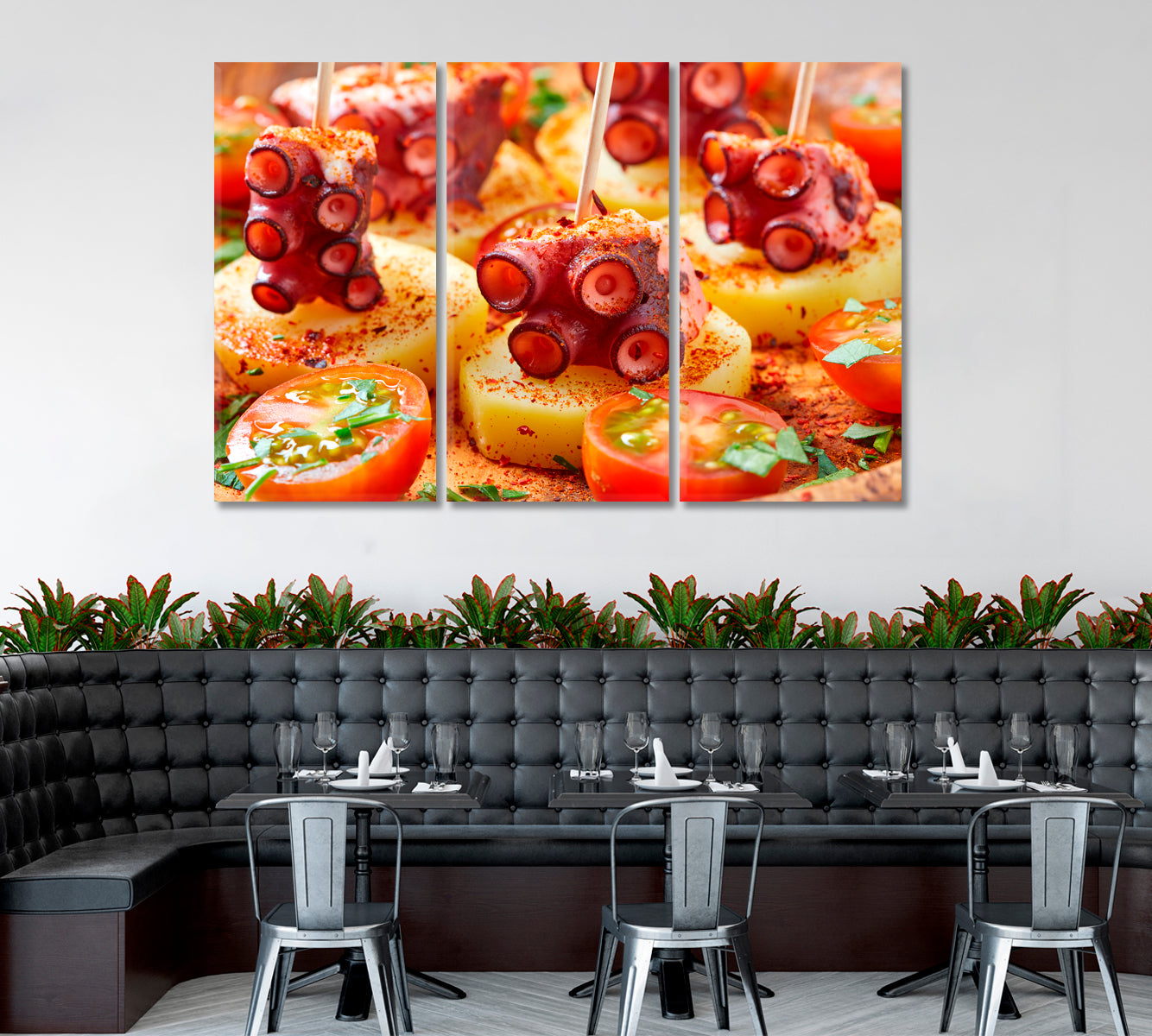 Spain Galician Octopus with Potatoes Canvas Print ArtLexy   