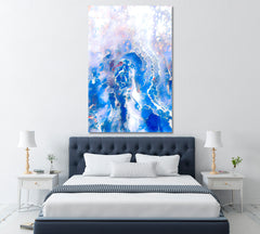 Abstract Blue Liquid Painting Canvas Print ArtLexy   