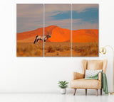 Oryx Antelope In Namib-Naukluft National Park Namibia Canvas Print ArtLexy 3 Panels 36"x24" inches 