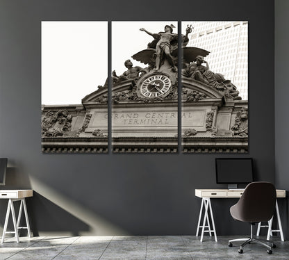 Grand Central Station New York Canvas Print ArtLexy 3 Panels 36"x24" inches 