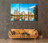 Austin Texas Downtown Skyline Canvas Print ArtLexy 3 Panels 36"x24" inches 