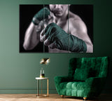 Boxer Hands Canvas Print ArtLexy 3 Panels 36"x24" inches 