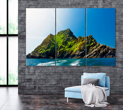 Skellig Michael (Great Skellig) Ireland Canvas Print ArtLexy 3 Panels 36"x24" inches 