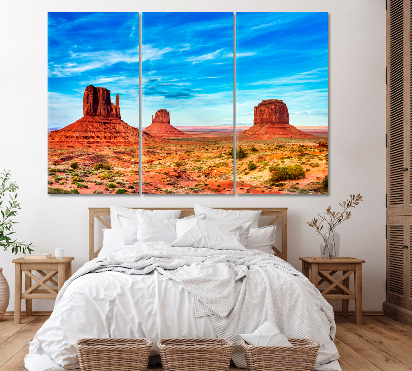 Oljato-Monument Valley Utah United States Canvas Print ArtLexy 3 Panels 36"x24" inches 
