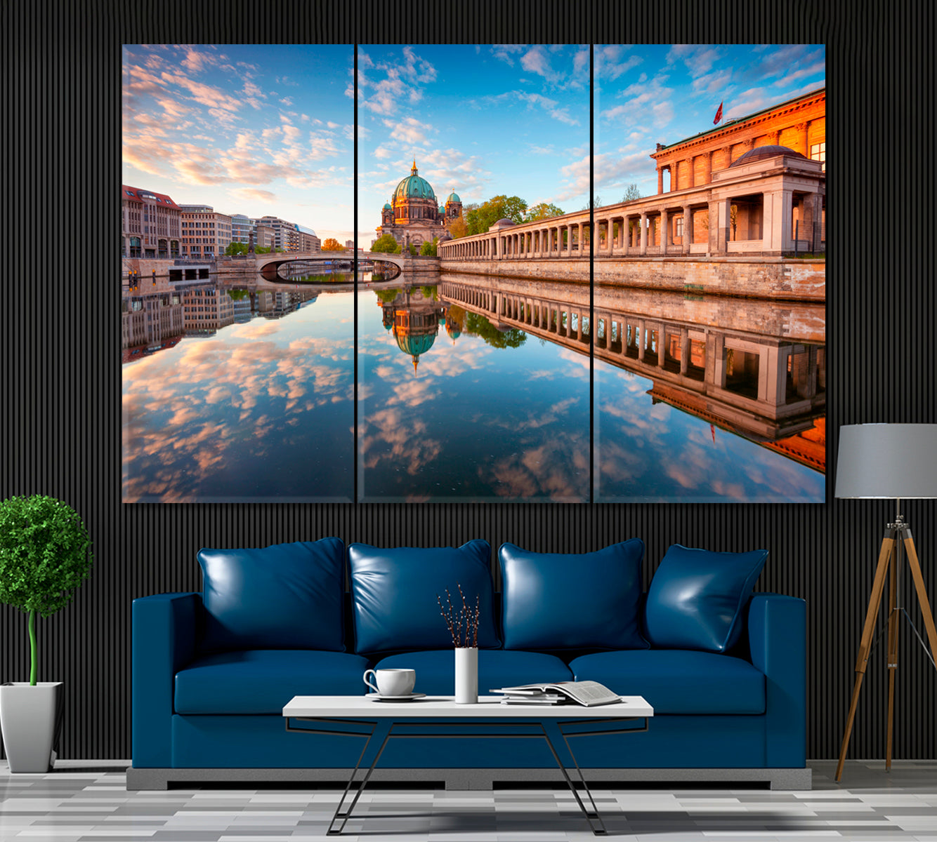 Berlin Cathedral Germany Canvas Print ArtLexy 3 Panels 36"x24" inches 