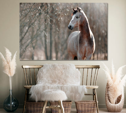 Welsh Pony Horse Canvas Print ArtLexy 3 Panels 36"x24" inches 
