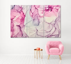 Abstract Soft Color Marble Canvas Print ArtLexy 3 Panels 36"x24" inches 