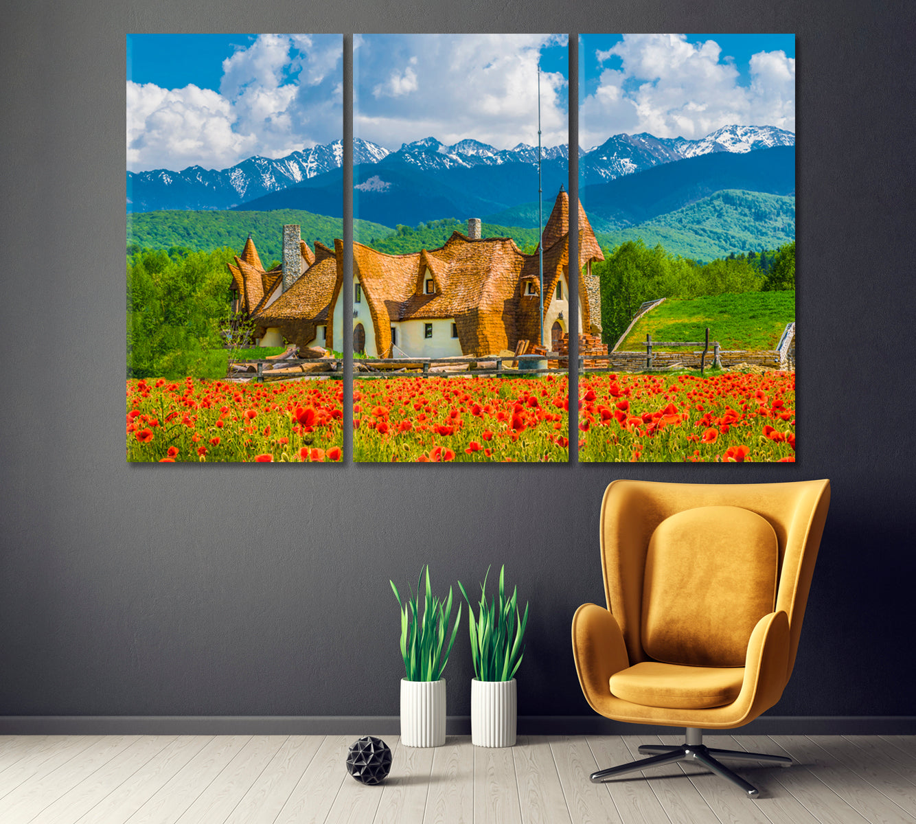 Clay Castle Valley Of Fairies Romania Canvas Print ArtLexy 3 Panels 36"x24" inches 