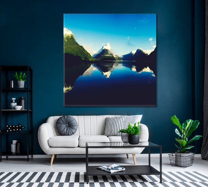 Milford Sound Fiordland New Zealand Canvas Print ArtLexy 1 Panel 12"x12" inches 